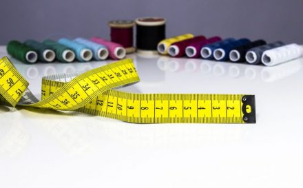 tape measure and sewing thread