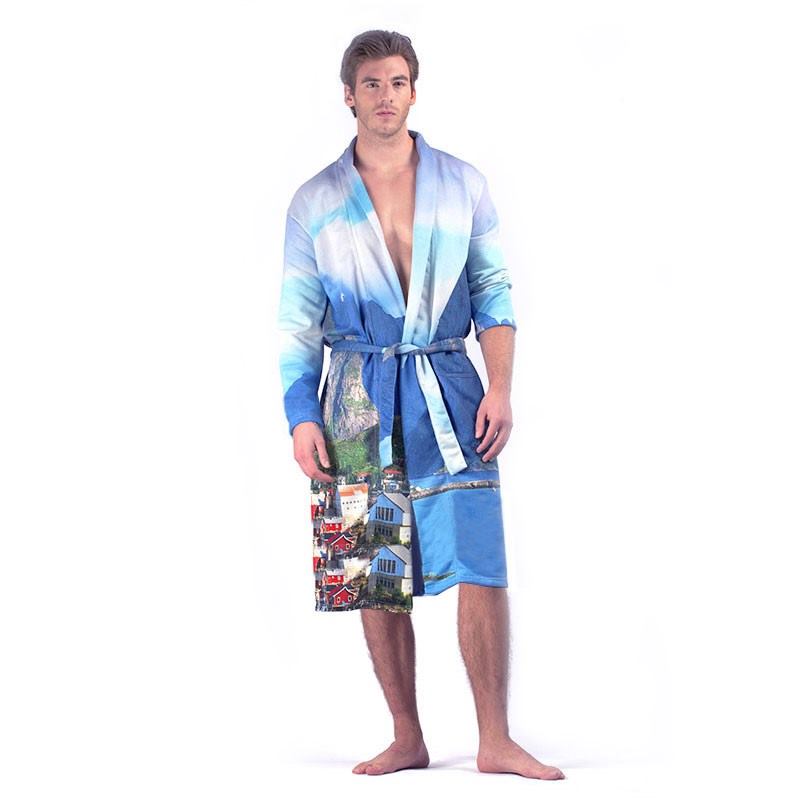 personalised mens bathrobe